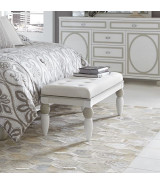 Bench White Cloud Finish Sky Tower Collection By Michael Amini