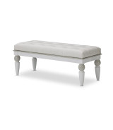 Bench White Cloud Finish Sky Tower Collection By Michael Amini