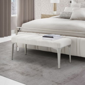 Bench Ash Gray Penthouse Collection By Michael Amini