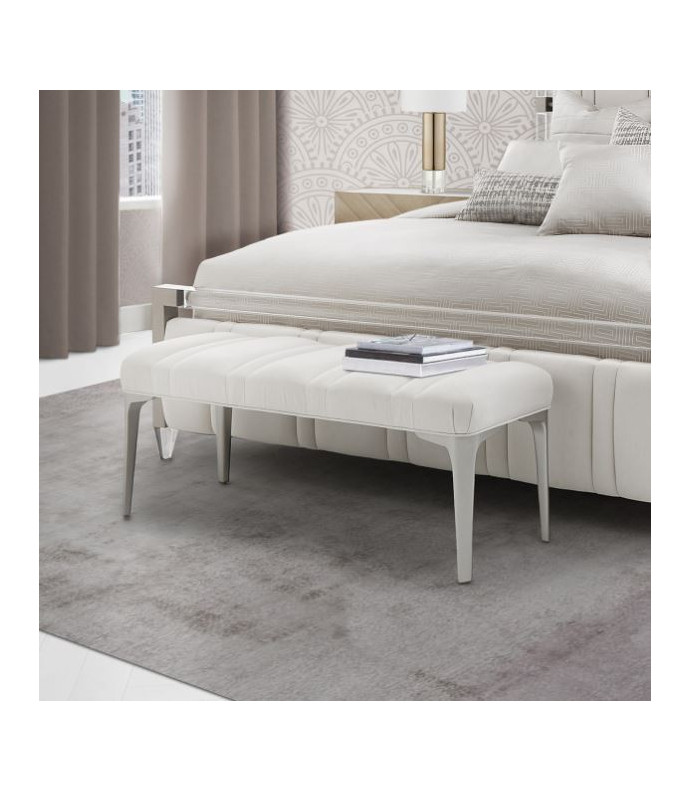 Bench Ash Gray Penthouse Collection By Michael Amini