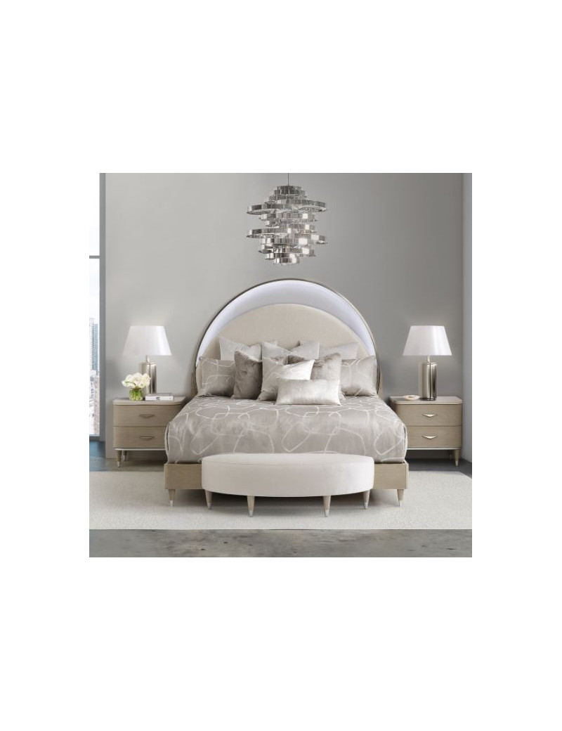 Bed Bench Moonlight Finish Eclipse Collection By Michael Amini & Kathy Ireland Home Designs