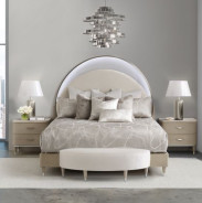 Bed Bench Moonlight Finish Eclipse Collection By Michael Amini & Kathy Ireland Home Designs
