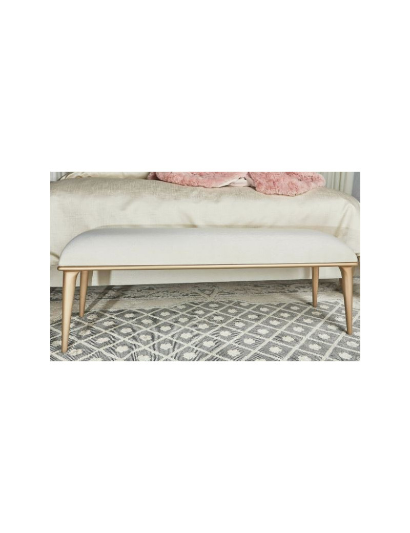 Bed Bench Medium Champagne Finish La Rachelle Collection By Michael Amini