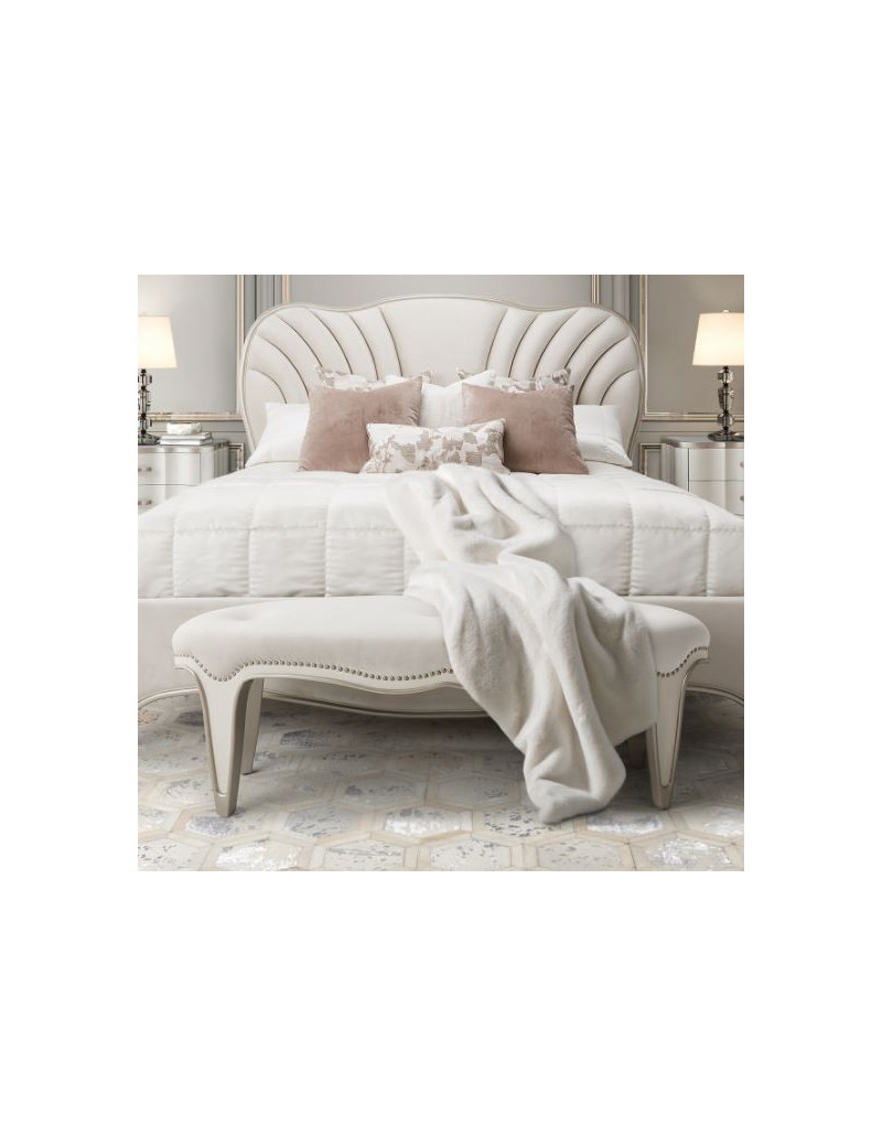 Bench Creamy Pearl Finish London Place Collection By Michael Amini