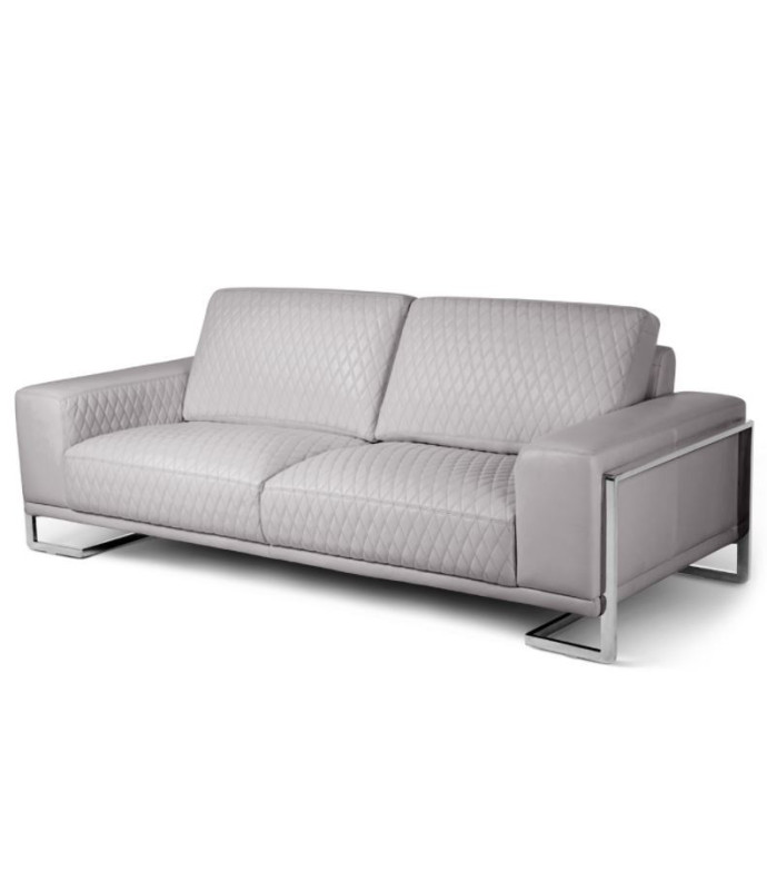 MiaBella Gianna Sofa L.Gray Stainless Steel By Michael Amini