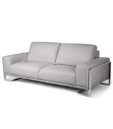 MiaBella Gianna Sofa L.Gray Stainless Steel By Michael Amini