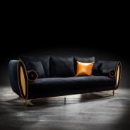 Cerchio Gold 2Pc Sofa Set | Black By Roberto Grassie