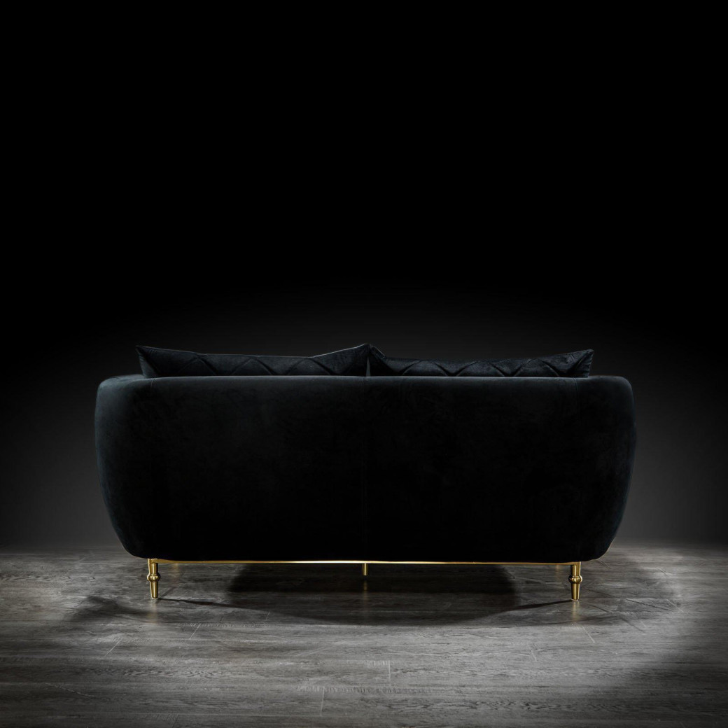 Cerchio Gold 2Pc Sofa Set | Black By Roberto Grassie