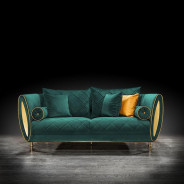 Cerchio Gold 2 Pc Sofa Set | Dark Green By Roberto Grassie