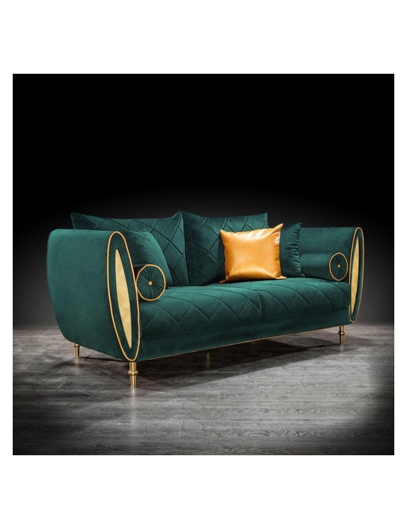 Cerchio Gold 2 Pc Sofa Set | Dark Green By Roberto Grassie