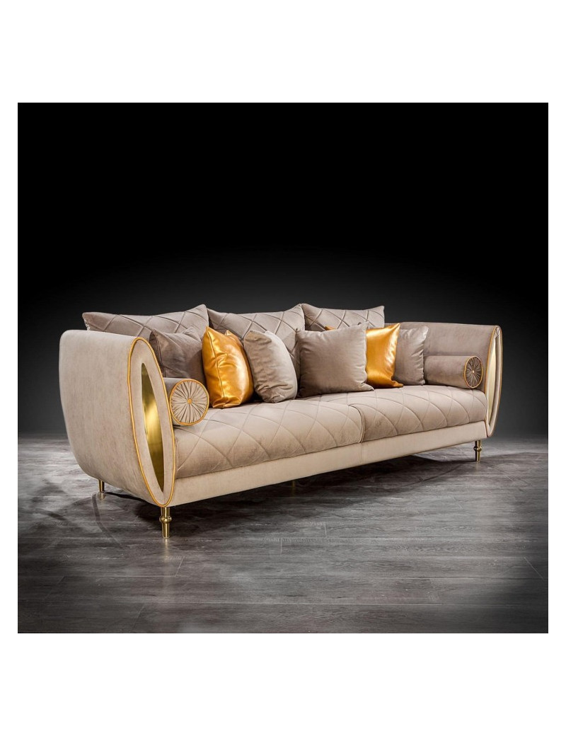 Cerchio Gold 2Pc Sofa Set | Taupe By Roberto Grassie