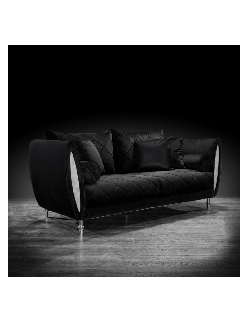 Cerchio Silver Sofa Set | Black By Roberto Grassie