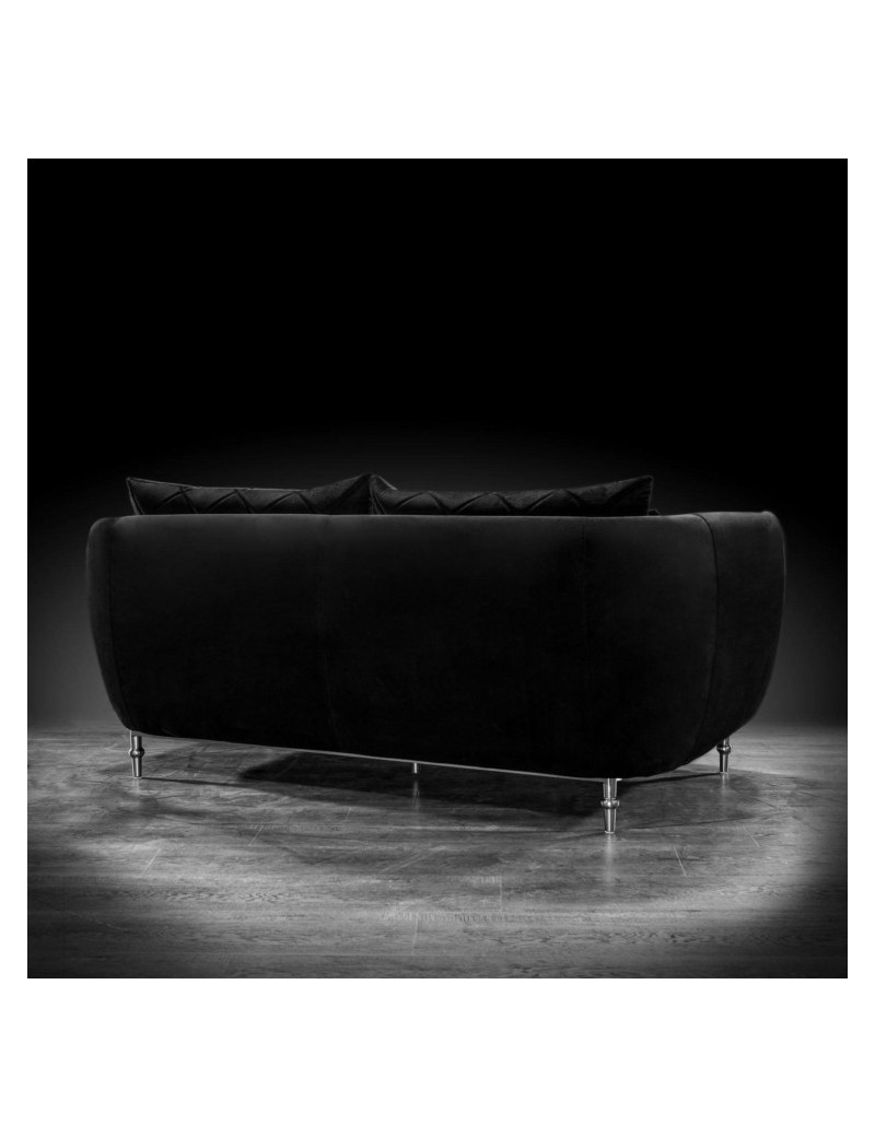 Cerchio Silver Sofa Set | Black By Roberto Grassie