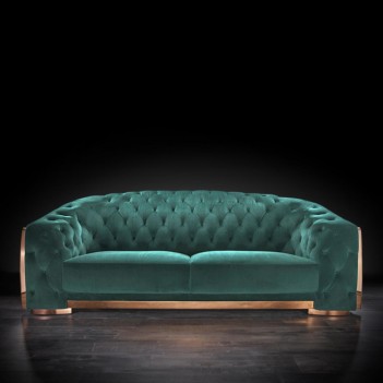 Massimo Rose Gold 2 Pc Sofa Set | Dark Green By Roberto Grassie