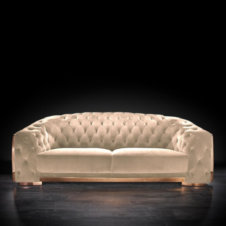 Massimo Rose Gold & Taupe 2 Pc Sofa Set By Roberto Grassie