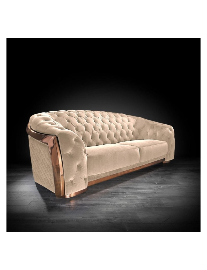 Massimo Rose Gold & Taupe 2 Pc Sofa Set By Roberto Grassie