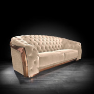 Massimo Rose Gold & Taupe 2 Pc Sofa Set By Roberto Grassie