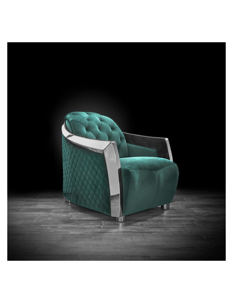 Massimo Silver 2Pc Sofa Set | Dark Green By Roberto Grassie