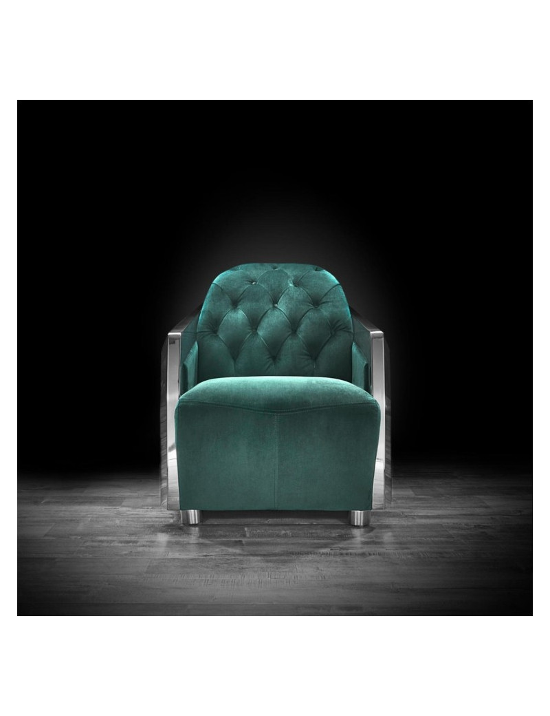 Massimo Silver 2Pc Sofa Set | Dark Green By Roberto Grassie