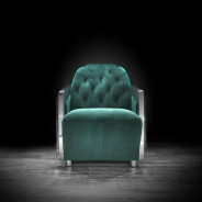 Massimo Silver 2Pc Sofa Set | Dark Green By Roberto Grassie