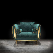 Cerchio Gold 2 Pc Sofa Set | Dark Green By Roberto Grassie