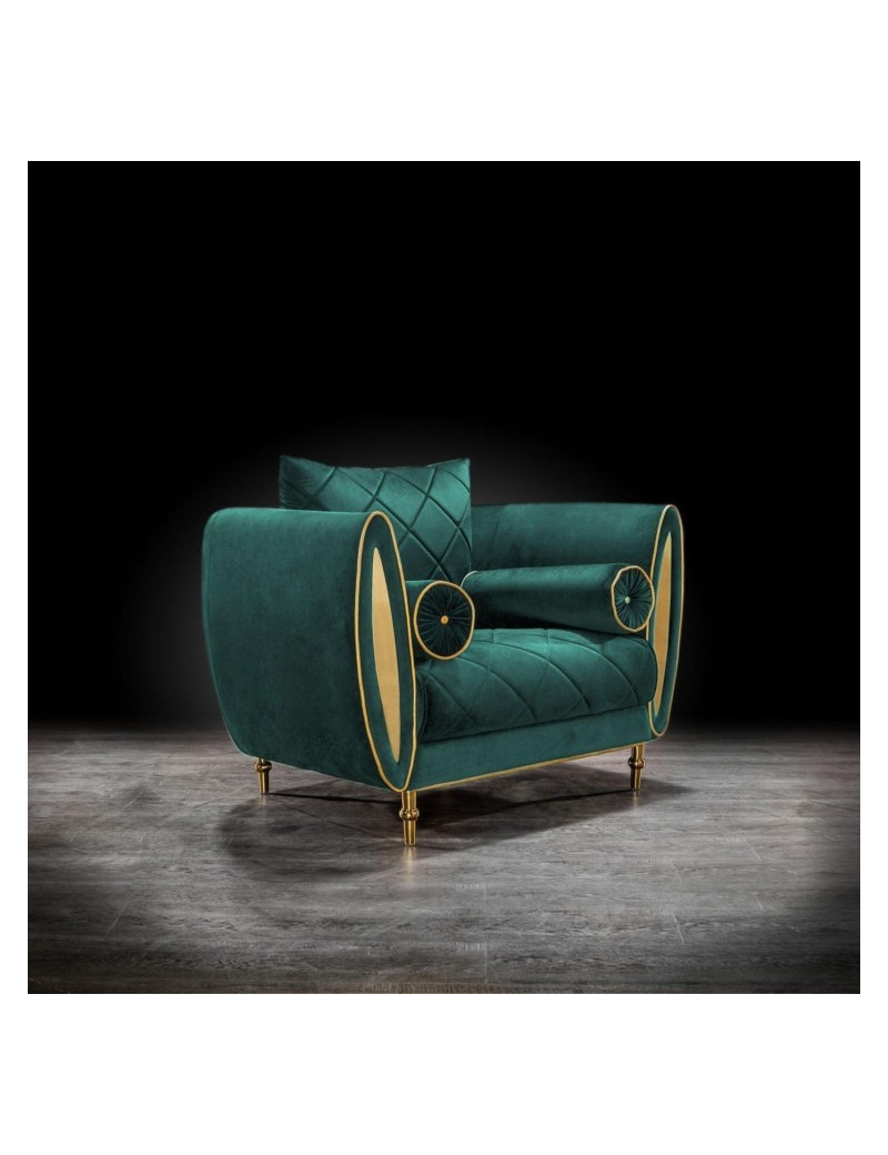 Cerchio Gold 2 Pc Sofa Set | Dark Green By Roberto Grassie