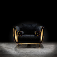 Cerchio Gold 2Pc Sofa Set | Black By Roberto Grassie