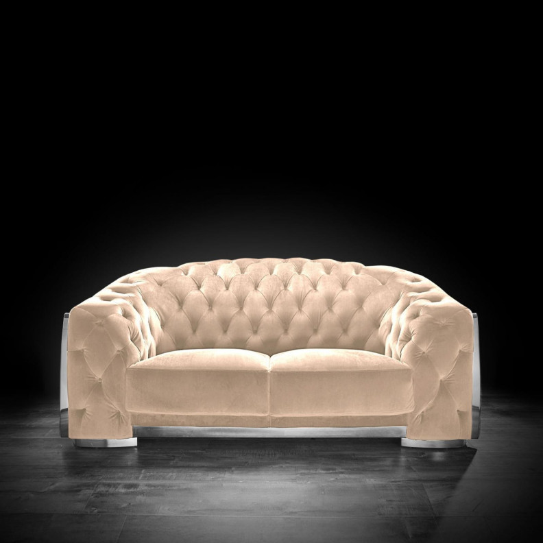 Massimo Silver 2PC Sofa Set | Taupe By Roberto Grassie