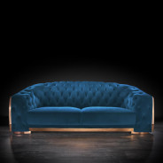 Massimo Rose Gold & Blue 2Pc Sofa Set By Roberto Grassie