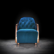 Massimo Rose Gold & Blue 2Pc Sofa Set By Roberto Grassie