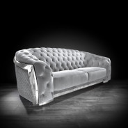 Massimo Silver & Gray 2 Pc Sofa Set By Roberto Grassie