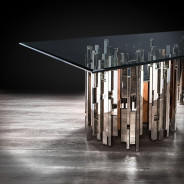 Illusion Silver Rectangular Dining Table By Roberto Grassie