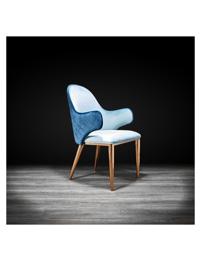 Gia Rose Gold Dining Chair By Roberto Grassie