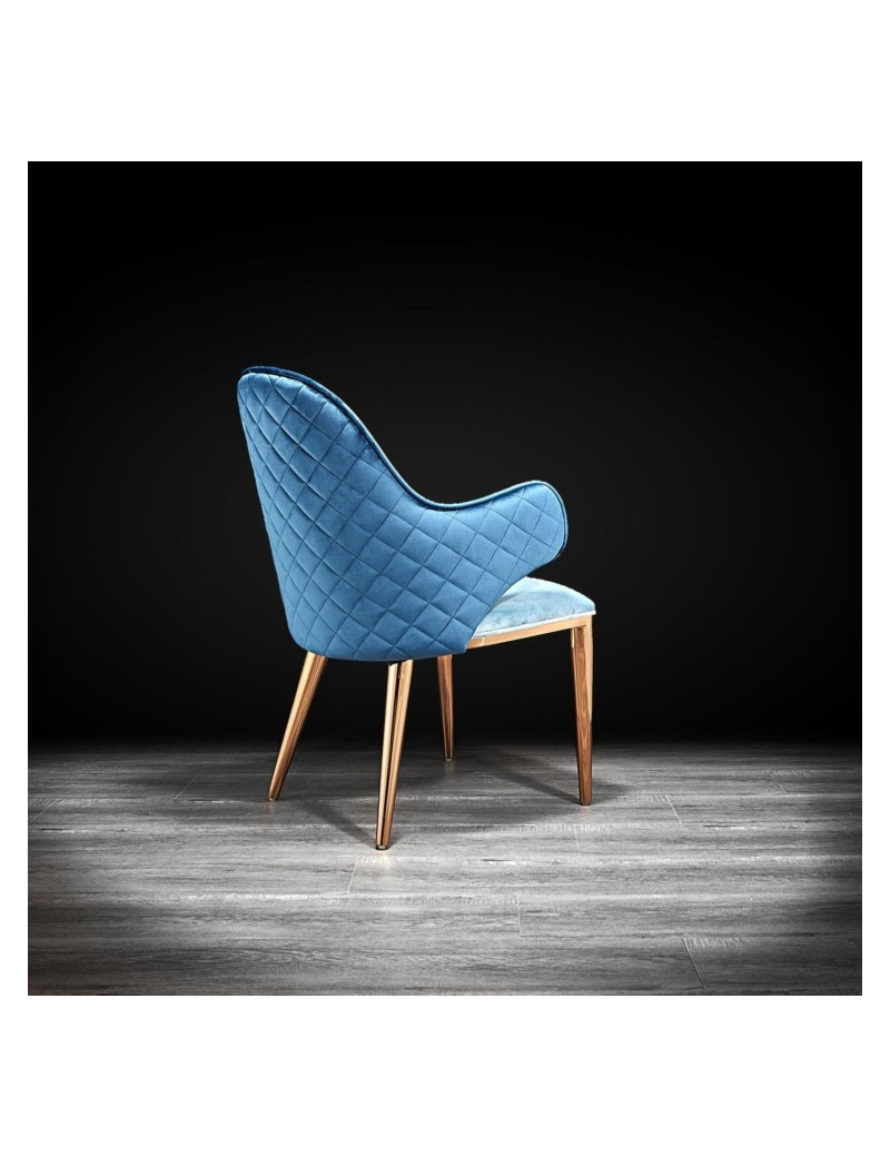 Gia Rose Gold Dining Chair By Roberto Grassie