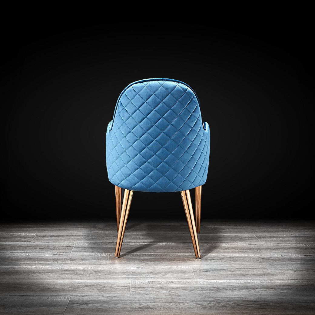 Gia Rose Gold Dining Chair By Roberto Grassie