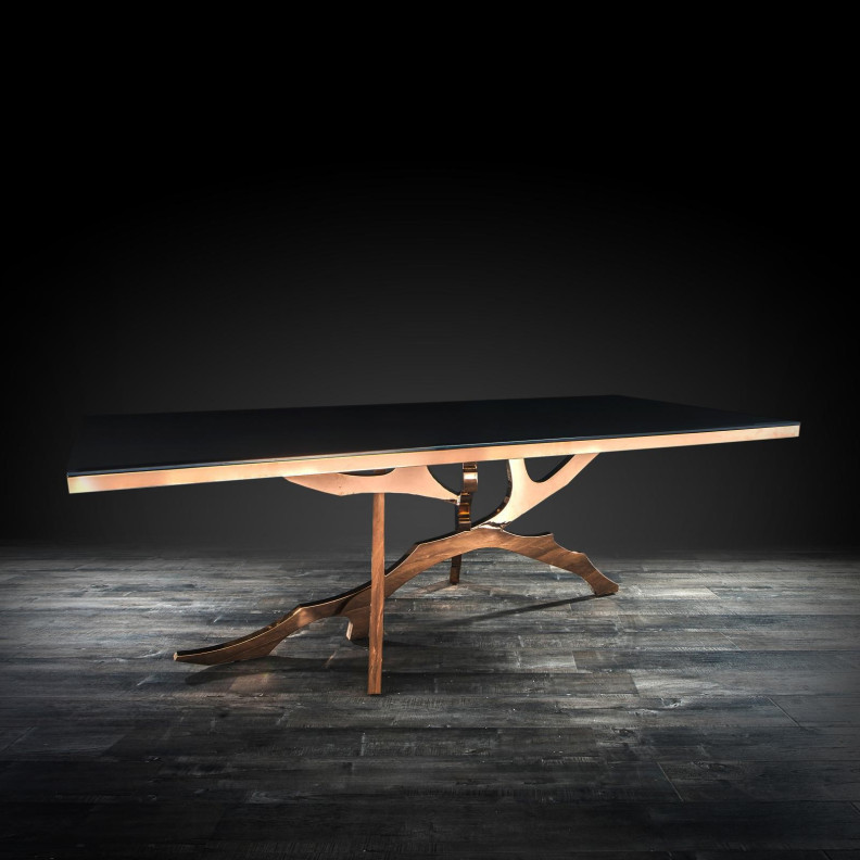 Albero Rectangular Dining Table | Gold By Roberto Grassie