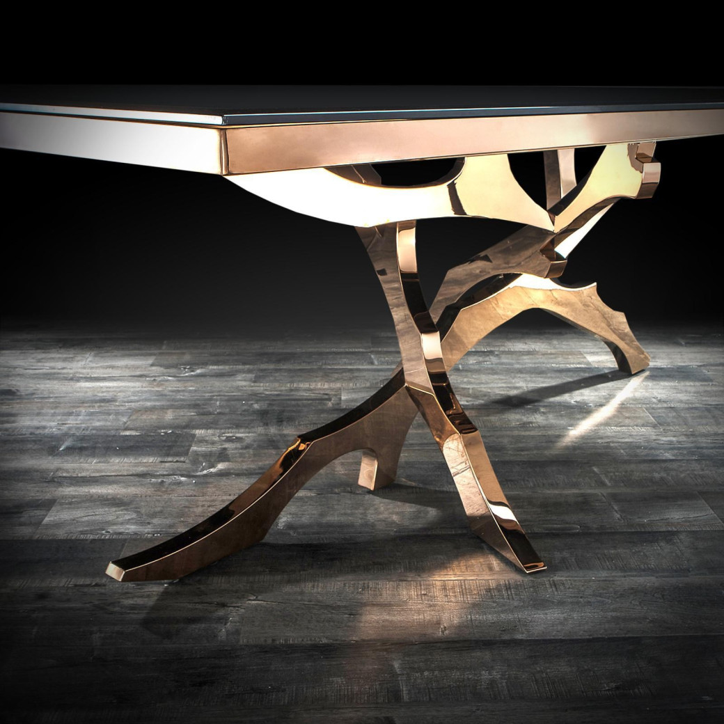 Albero Rectangular Dining Table | Gold By Roberto Grassie