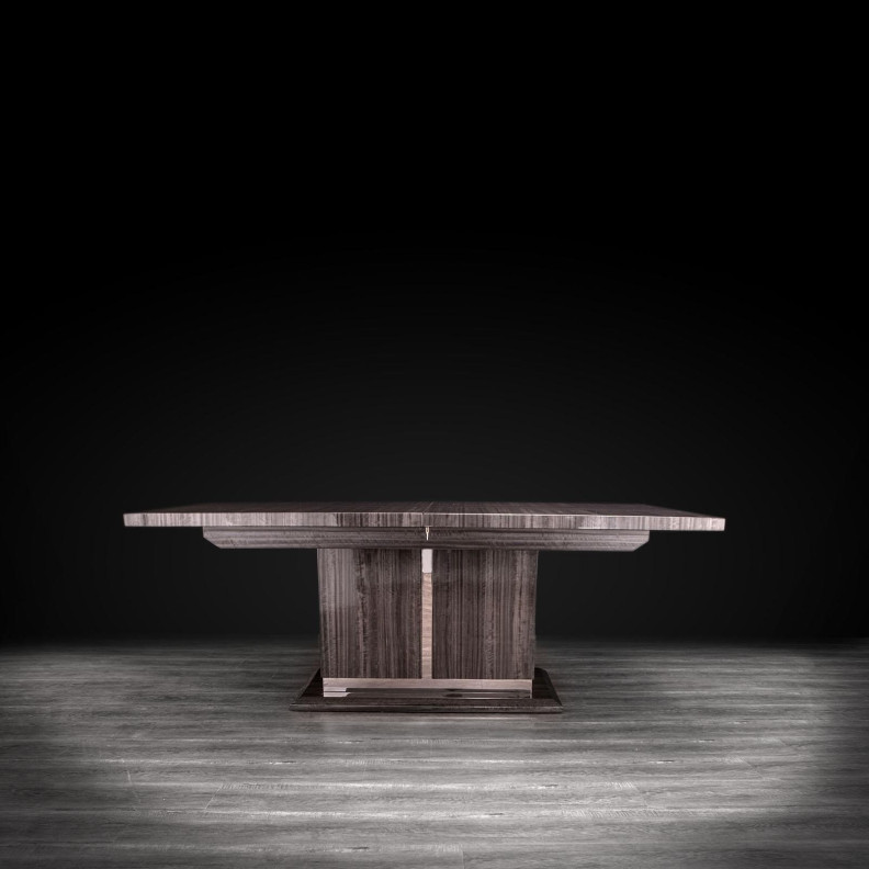 St Tropez Lacquered Dining Table / Gray By Roberto Grassie