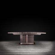 St Tropez Lacquered Dining Table / Gray By Roberto Grassie
