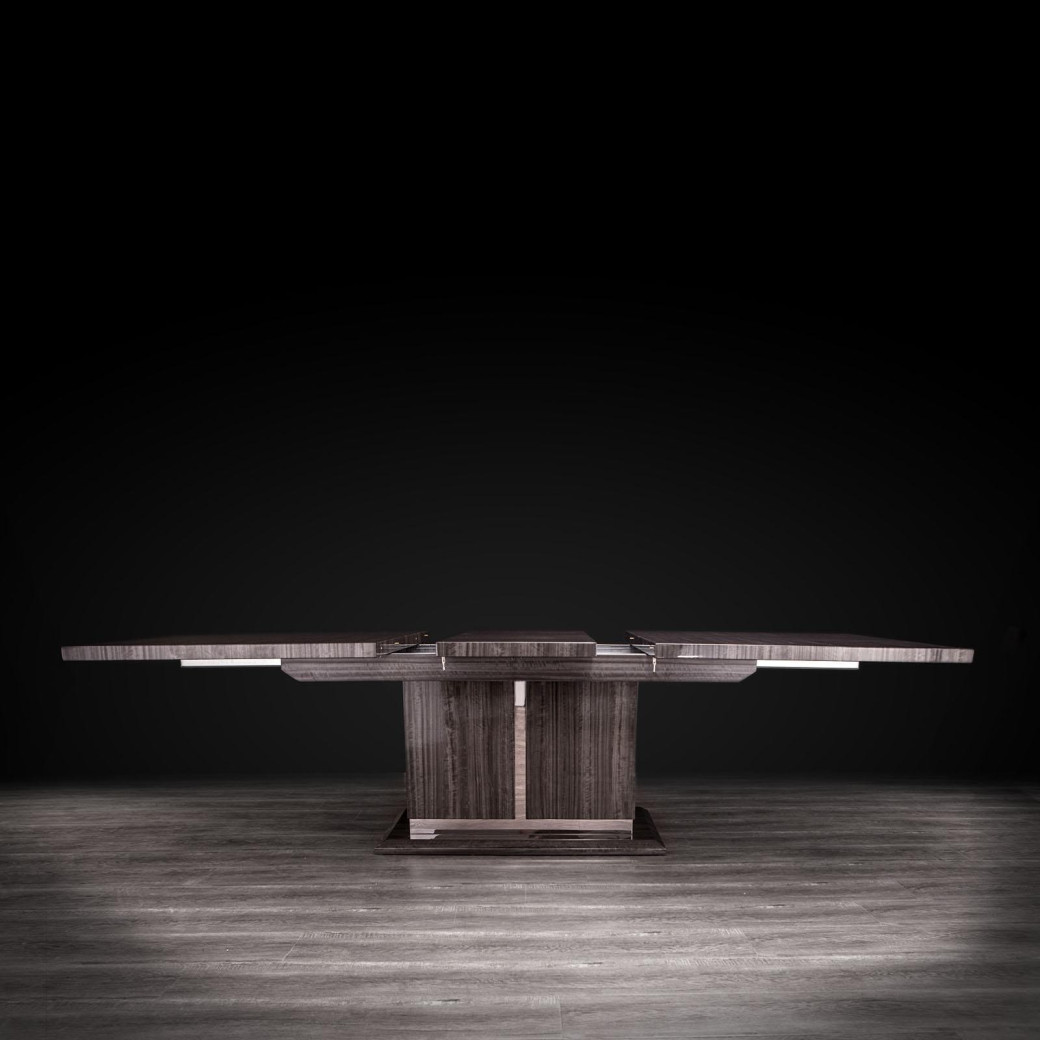 St Tropez Lacquered Dining Table / Gray By Roberto Grassie