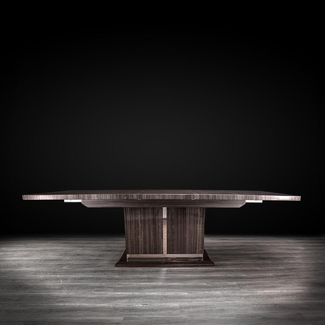 St Tropez Lacquered Dining Table / Gray By Roberto Grassie
