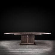 St Tropez Lacquered Dining Table / Gray By Roberto Grassie