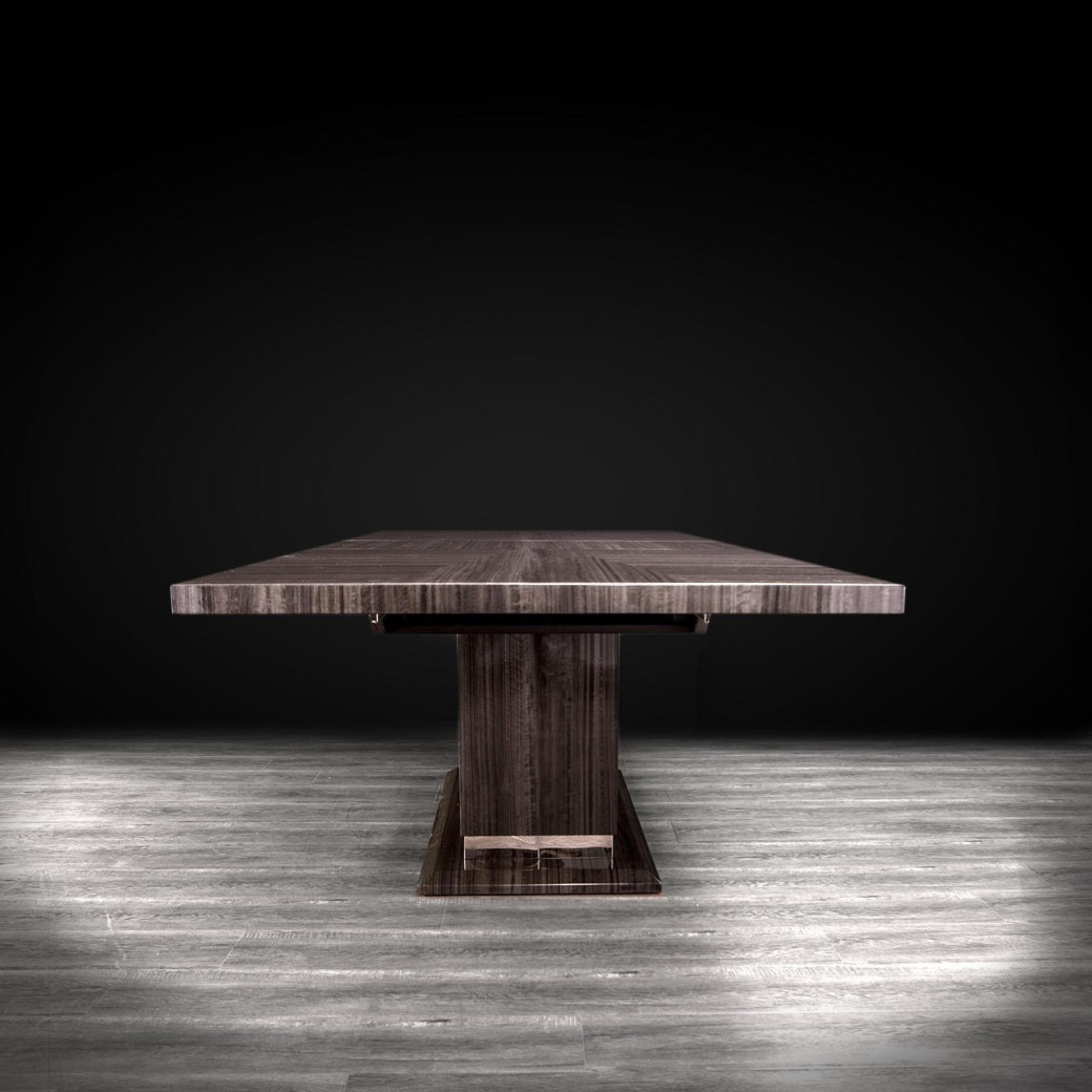 St Tropez Lacquered Dining Table / Gray By Roberto Grassie