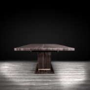 St Tropez Lacquered Dining Table / Gray By Roberto Grassie