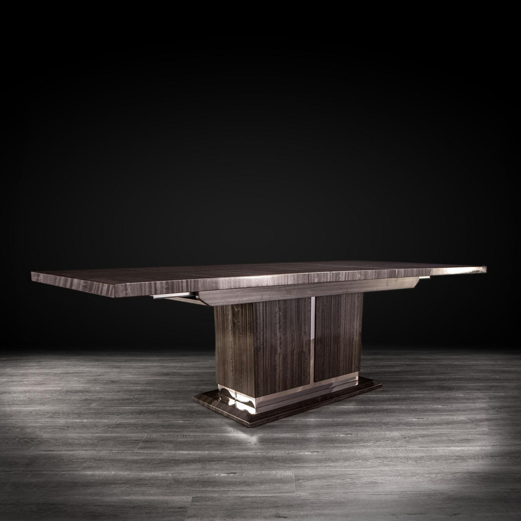 St Tropez Lacquered Dining Table / Gray By Roberto Grassie