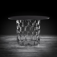 Sequenza Round Dining Table | Silver By Roberto Grassie