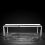 Natalia Rectangular Extendable Table | Matt White By Roberto Grassie