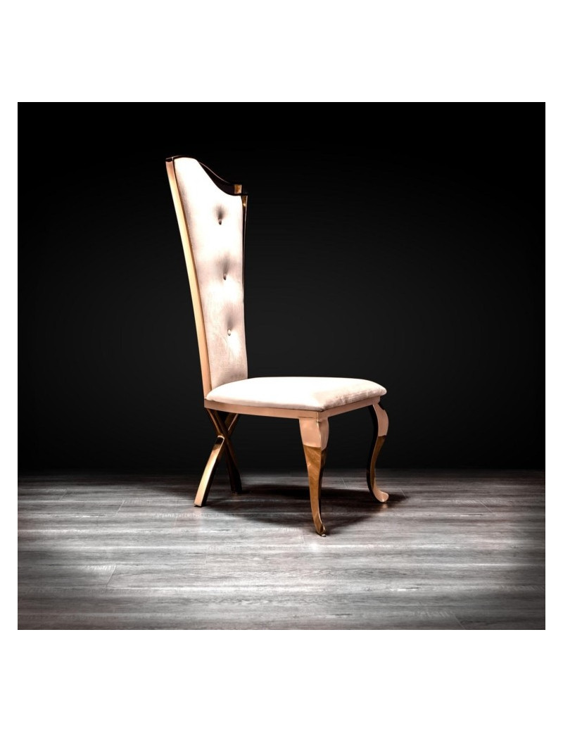 Belladonna Rose Gold Dining Chair By Roberto Grassie