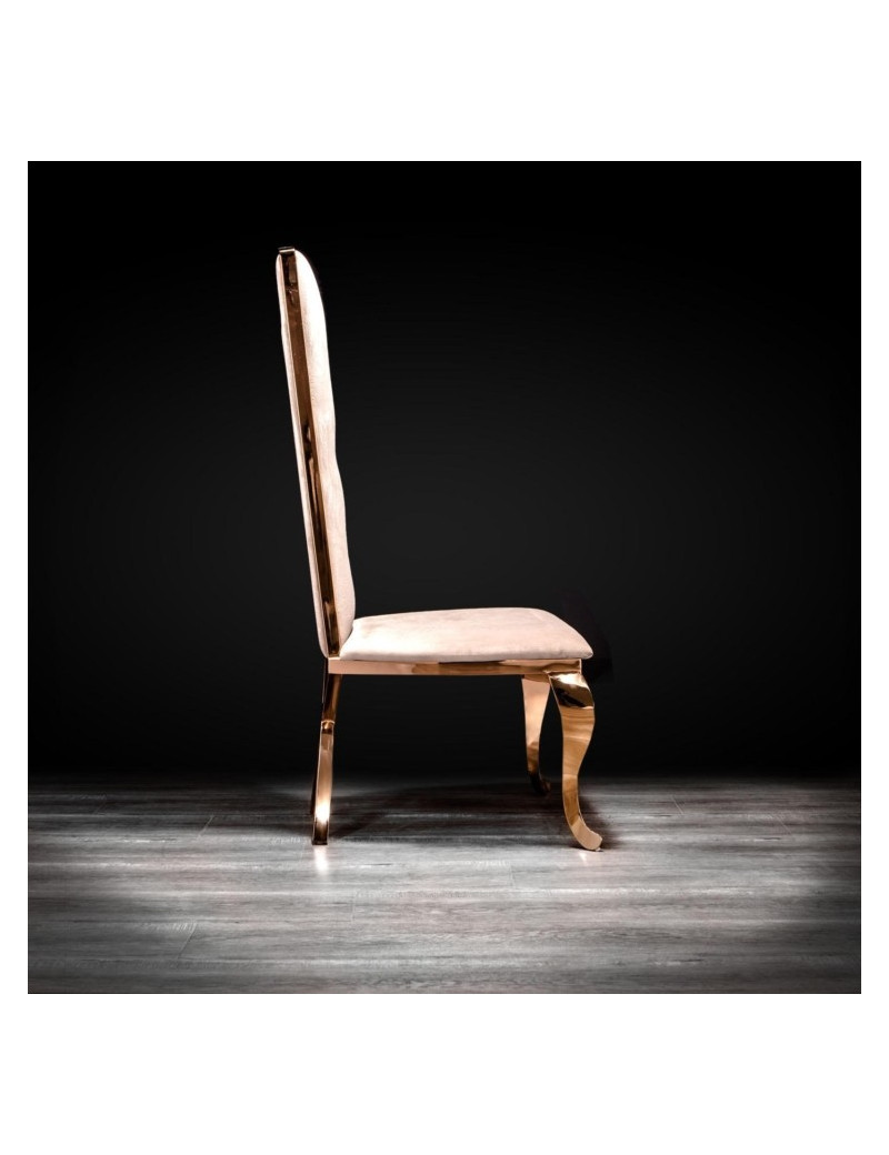 Belladonna Rose Gold Dining Chair By Roberto Grassie
