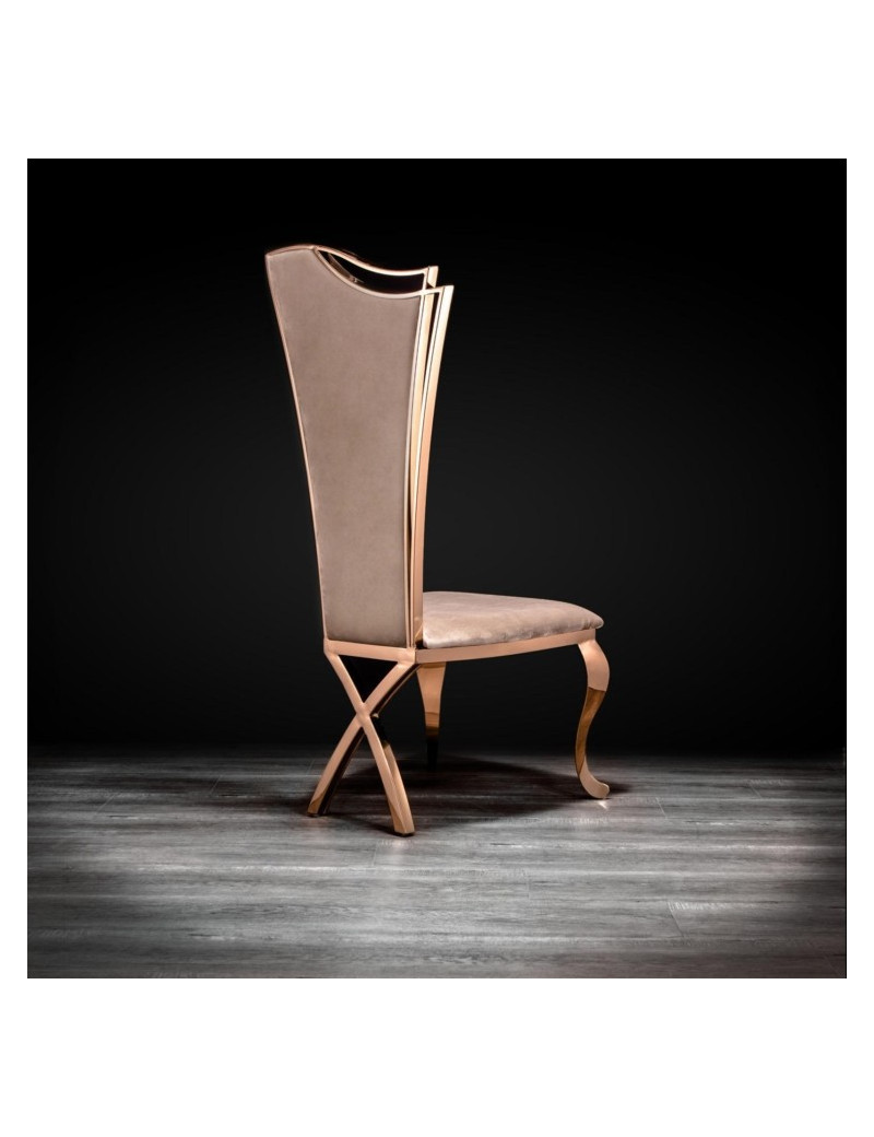 Belladonna Rose Gold Dining Chair By Roberto Grassie